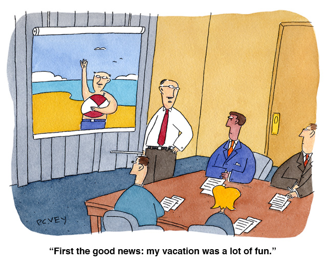 vacation cartoon